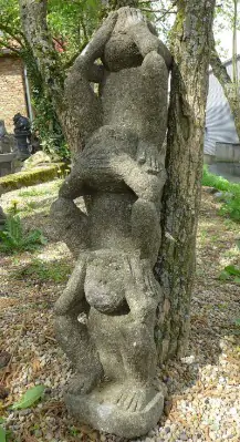  Product image 1 of the product “Three monkeys, see nothing, hear nothing, say nothing, 75 cm height ”